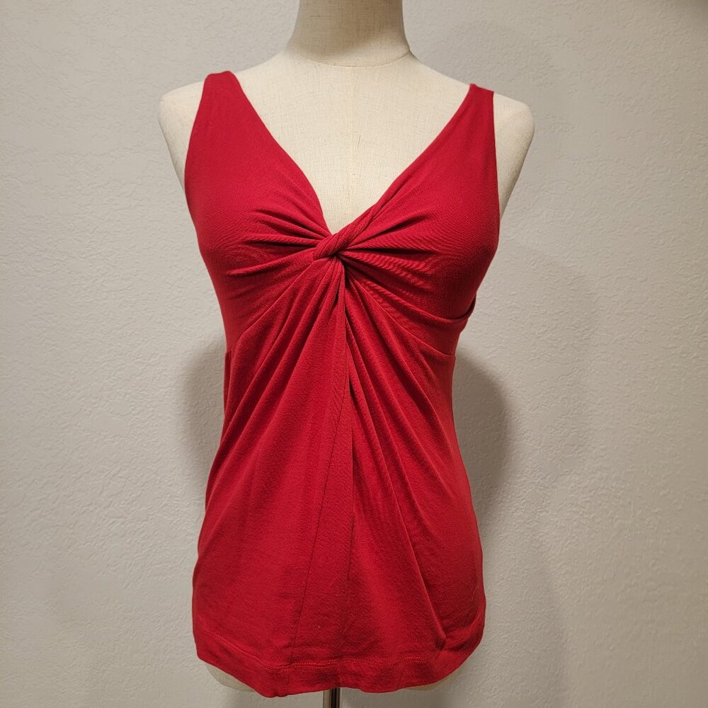 CAbi Twist Detail Tank - Red, SZ Small. So Cute & Comfy!  Excellent Condition!